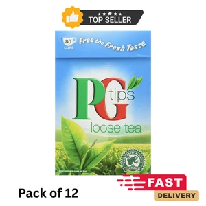 PG Tips Hojas de Té Negro Sueltas Paquete a Granel de 12 | 960 Tazas Vegano Cafeinado - Imagen 1 de 6