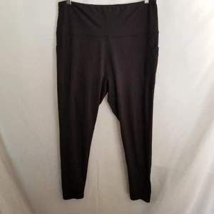Leggings negros para mujer talla XXL pantalones de yoga de tiro alto con bolsillos laterales - Imagen 1 de 5
