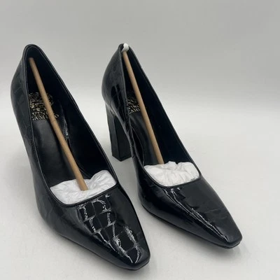 Vince Camuto Sibrina Glossy Croco Black Size 9M - Image 1 of 4