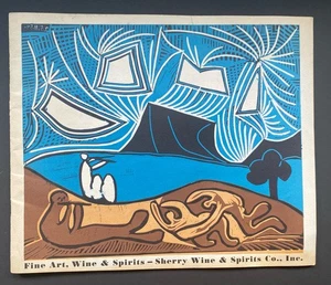 EIGHT Pablo Picasso Lino Cut Block Prints From VTG Sherry Wine Co. Catalog NYC - Picture 1 of 24