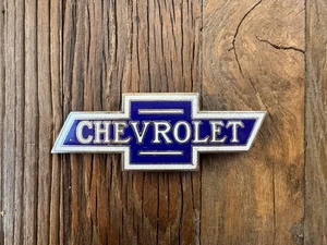 1915 - 1928 Vintage Chevrolet Radiator Bow Tie Emblem 4" Enamel Badge Chevy #CE5 - Bild 1 von 5