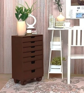 🌷brauner ROLLWAGEN Büro AUFBEWAHRUNG Schubladen SCHREIBTISCH Diorama PROP 1/6 für BARBIE - Bild 1 von 16