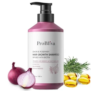 Onion Biotin Rosemary Shampoo Treatment for Stronger Thicker Hair Promote Growth - Picture 1 of 7