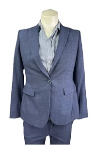 Banana Republic Women Wool Stretch Long & Lean Work Suit Jacket Sz 2 Pants Sz 0 - Picture 1 of 15