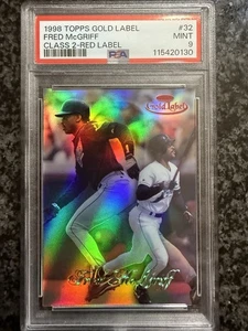 1998 Topps Gold Label Class 2 #32 Fred McGriff Class 2-Red Label #/50 PSA 9 - Picture 1 of 2
