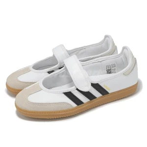 adidas Originals Samba Jane W White Black Gum Women Casual Ballet Shoes JR1402 - Picture 1 of 8