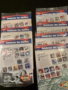 USPS CELEBRATE THE CENTURY 3185-3191 7 SHEET SET STAMPS 1930s - 1990s - Sealed - Picture 1 of 8