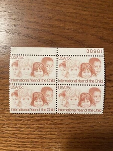 Block of 4 International Year of the Child U.S. Stamps - Picture 1 of 1