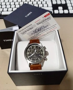 Reloj hombre TIMEX TW2R70900 42mm acero correa de cuero INDIGLO© - Imagen 1 de 10
