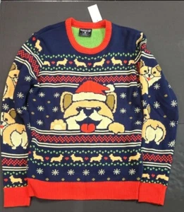 Geeknet Christmas Sweater Men Medium Corgi Dog Holiday - Picture 1 of 2