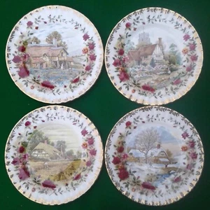 ROYAL ALBERT “FOUR SEASONS” COMPLETE SET OF 4 COLLECTOR PLATES by F. F. ERRILL. - Picture 1 of 24