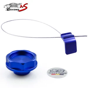 Blue Oil Filler Cap Cover + Oil Dipstick For Honda Civic K24 K Series Acura - Picture 1 of 12