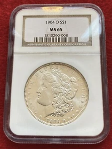 1904-O Morgan Silver Dollar NGC MS65 - Picture 1 of 2