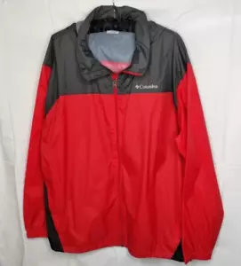 Columbia Glennaker Lake Regenjacke Herren XXL verstaubare Kapuze rot EUC Windbreaker - Bild 1 von 6