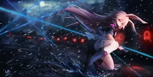 Tappetino da gioco Playmat orecchie di coniglio ritagliate anime - Foto 1 di 1