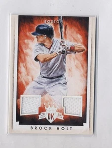 2015 DIAMOND KINGS BROCK HOLT #19 DUAL JERSEY PLATINUM #9/25 RED SOX - Picture 1 of 2