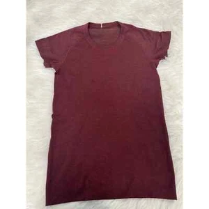 Lululemon Swiftly Tech Mangas Cortas Crew Rojo Profundo Negro Talla 6 - Imagen 1 de 5