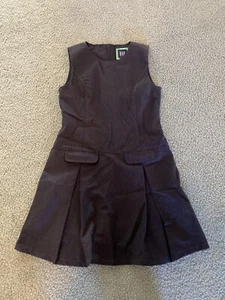 Gap Kids girls blue uniform jumper, size M (8), lined, with pockets, pleated - Picture 1 of 5