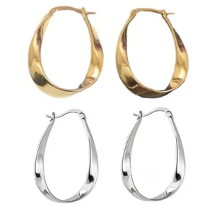 Stylish Geometric Mobius Hoop Earring for Women Versatile Fashion Accessory - Picture 1 of 10