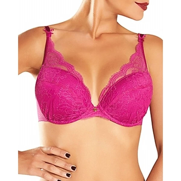 Nuevo sin etiquetas Sujetador acolchado push up con aros Chantelle rosa tirio 32D 2762 Foto 1 de 1
