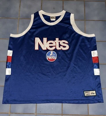 New Jersey Nets Men’s 4XL Blue Mitchell & Ness NBA  Jersey Basketball - Image 1 of 4
