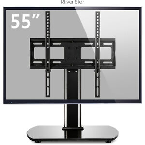 Table Top Tv Stand Base / Universal Bracket Mount Height Adjustable for 27"-55"