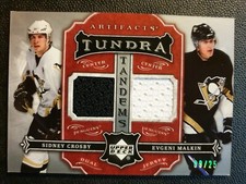 2007-08 Artifacts Tundra Tandems Red #TTCM Sidney Crosby/Evgeni Malkin #09/25