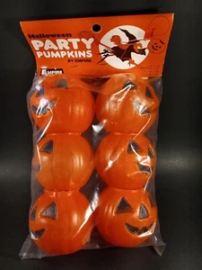 NOS Vtg 1979 Empire Carolina 3" Halloween Party Pumpkins Blow Mold - Picture 1 of 6