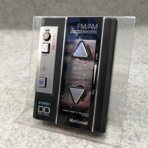 (For Parts or Repair) NATIONAL RX-S41 Cassette Recorder Black – FM & Tape OK - Picture 1 of 7
