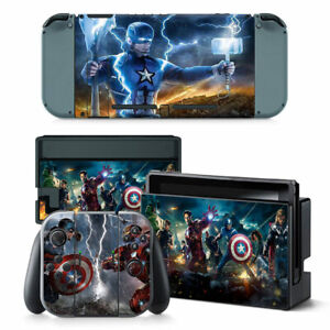 AVENGERS Nintendo Switch VINYL Skin STICKER Protector for Console & Controller