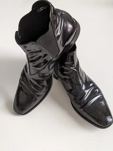 Slick Prada Black Brushed Spazzolato Fume Leather Half-Boot 10.5 2TC015 - Picture 1 of 12