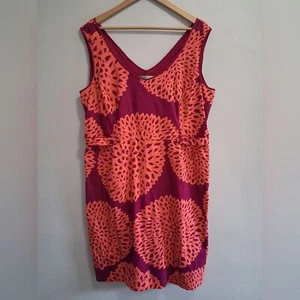 Robe fourreau col V coton motif floral Boden Zinnia taille 16L longue Cottagecore - Photo 1/8