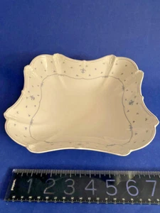 RARE Tirschenreuth Baronesse Blue/White Square Vegetable Bowl MINT/w orig. tag - Picture 1 of 9