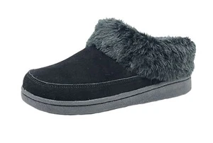 Clarks Womens Faux Fur Lined Clog Slipper Warm Cozy Indoor Outdoor Plush Slipper - Picture 1 of 4