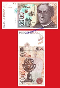ESPAÑA SPAIN 5000 Pesetas 1992 COLON Sin Serie Pick 165 SC / UNC - Imagen 1 de 1