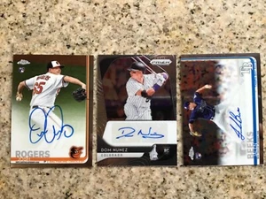 2019-20 Topps Chrome/Panini Prizm Rookie Auto (baseball card) Lot 3 - NM/MINT! - Picture 1 of 7