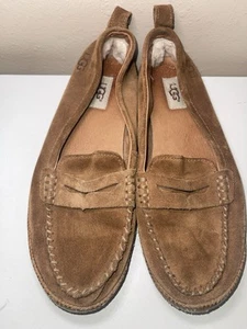 UGG Charlie Penny Halbschuhe Größe 7,5 hellbraun Wildleder - Bild 1 von 7