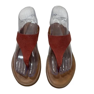 Fit Flop Super Comfort Women's Sandals Coral Perforated Leather Thongs Size 6 - Picture 1 of 11