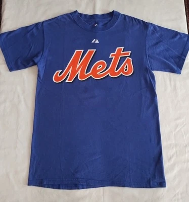 New York Mets T-shirt David Wright #5 2008 Blue Adult Small Majestic Cotton - Image 1 of 4