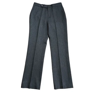 Lauren Ralph Lauren LRL 100% Wool Herringbone Pants Gray Career Women Size 6 - Picture 1 of 8