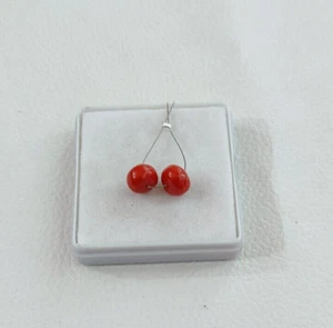 100% Natural Coral Bead Italian Sea Red Mediterranean Beads Loose Coral Gemstone - Picture 1 of 5