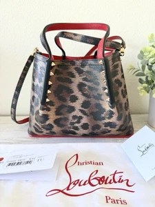 New Christian Louboutin Cabarock Mini animal print tote shoulder bag - Picture 1 of 9