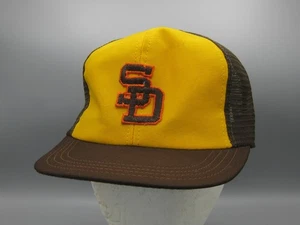 Vtg 70's-80's San Diego Padres MLB Par Cap Snapback Trucker Mesh Hat NOS! Unused - Picture 1 of 13