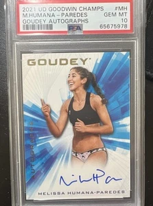 MELISSA HUMANA-PAREDES 2021 GOODWIN CHAMPIONS GOUDEY AUTO OLYMPIC PSA 10 O - Foto 1 di 1