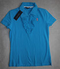 New Tommy Hilfiger Women's Ruffled V-neck Polo Shirt  NWT