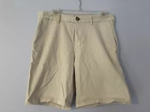 Old Navy Mens Tan Shorts Flat Front Built In Flex Pockets Size 32 Slim - Picture 1 of 10