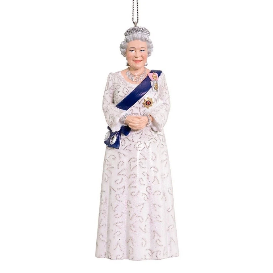 Kurt S. Adler E0562 Queen Elizabeth Platinum Jubilee Ornament - White