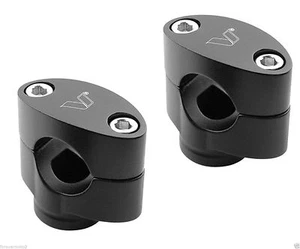 VPARTS MANUBRIO KIT 2 RISER ø 28 mm COMPLETI IN ERGAL NERI UNIVERSALI KTM - Foto 1 di 1