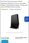 NETGEAR Nighthawk Cable Modem + WiFi 6 Router Combo - AX2700 (Up to 2.7Gbps)