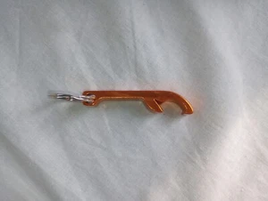 Qty 1- Key Chain Bottle and Can Opener - Color Orange Aluminum - Picture 1 of 3